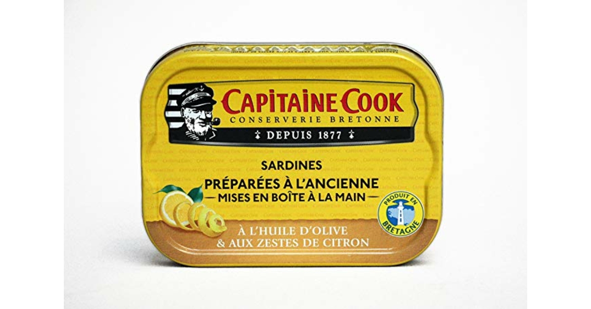 CAPITAINE COOK SARDINES HUILE D'OLIVE ET CITRON Boite de 115g
